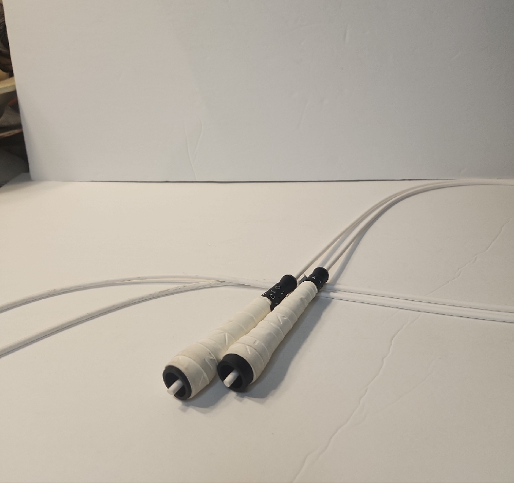 White Jump Rope with Black Accents